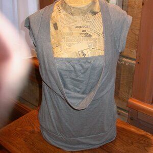 Grey Cowl Neck Shirt